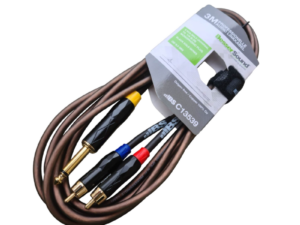 CABLE 3 METROS PLUG 1/4 A 2 PLUG RCA BESSER SOUND C13539