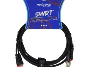 CABLE AUDIO 2 PLUG RCA X 2 PLUG 6.3 MN