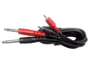 CABLE AUDIO 2 PLUG RCA X 2 PLUG 6.3 MN NEGRO