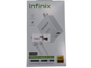 CARGADOR CARGA RÁPIDA 120W CABLE TIPO C COMPATIBLE INFINIX BLANCO