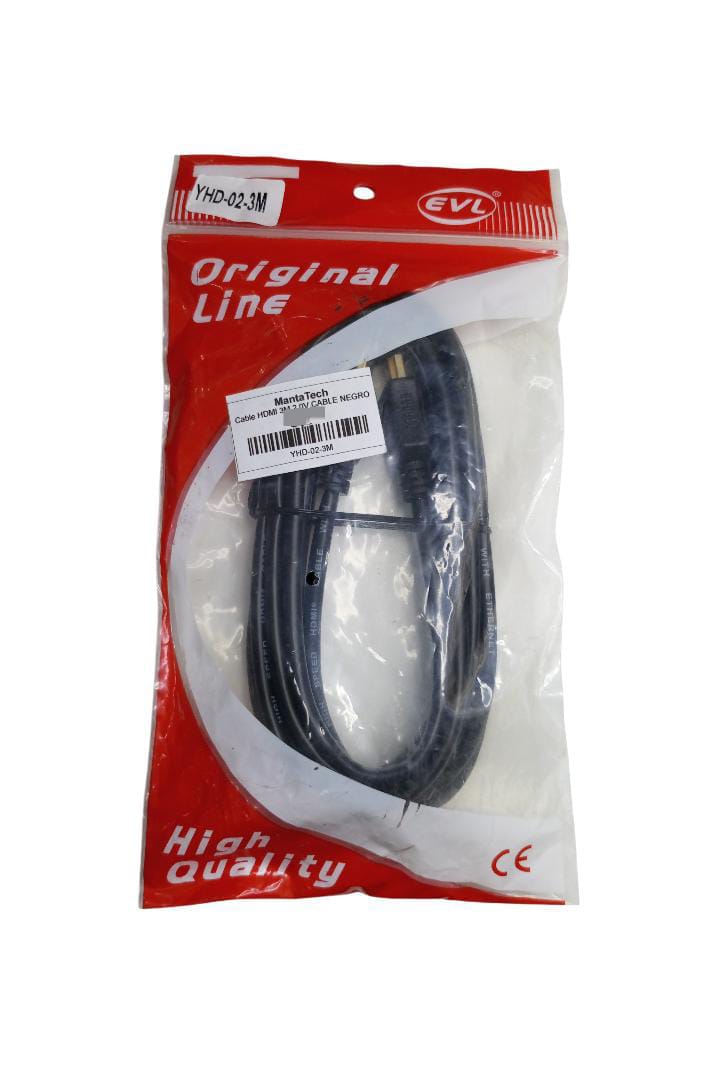 CABLE HDMI 3M 2.0V CABLE NEGRO